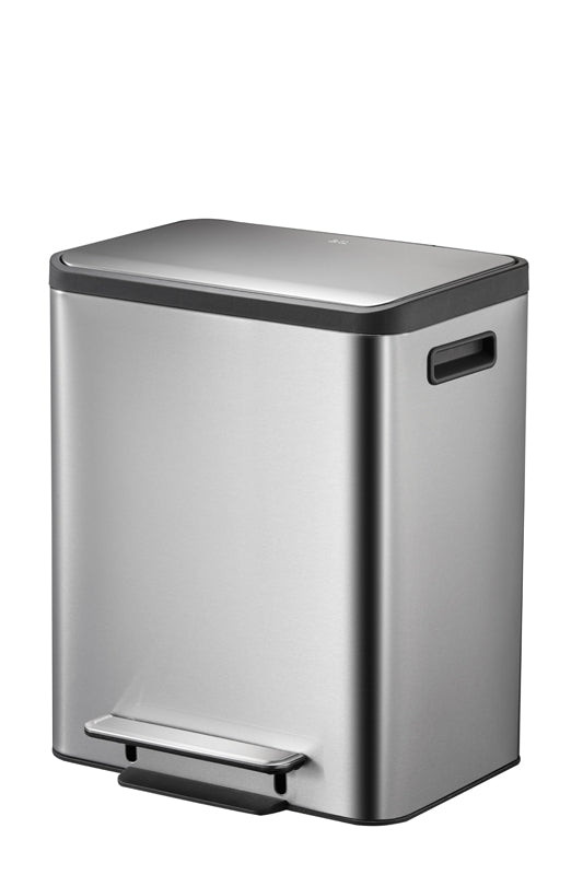 EKO EcoCasa Recycler pedaalemmer 15+15 liter mat RVS