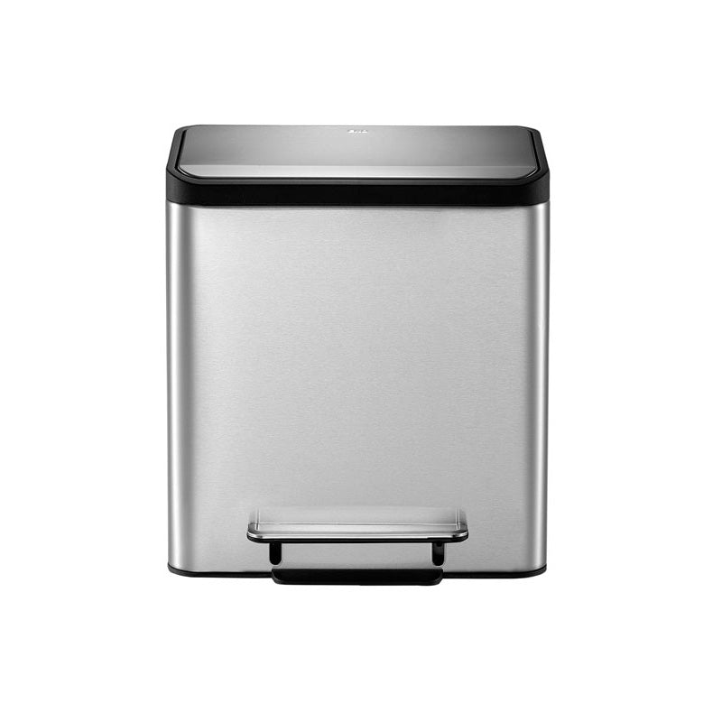 EKO EcoCasa Recycler pedaalemmer 15+15 liter mat RVS
