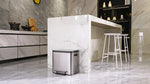 EKO EcoCasa Recycler pedaalemmer 15+15 liter mat RVS