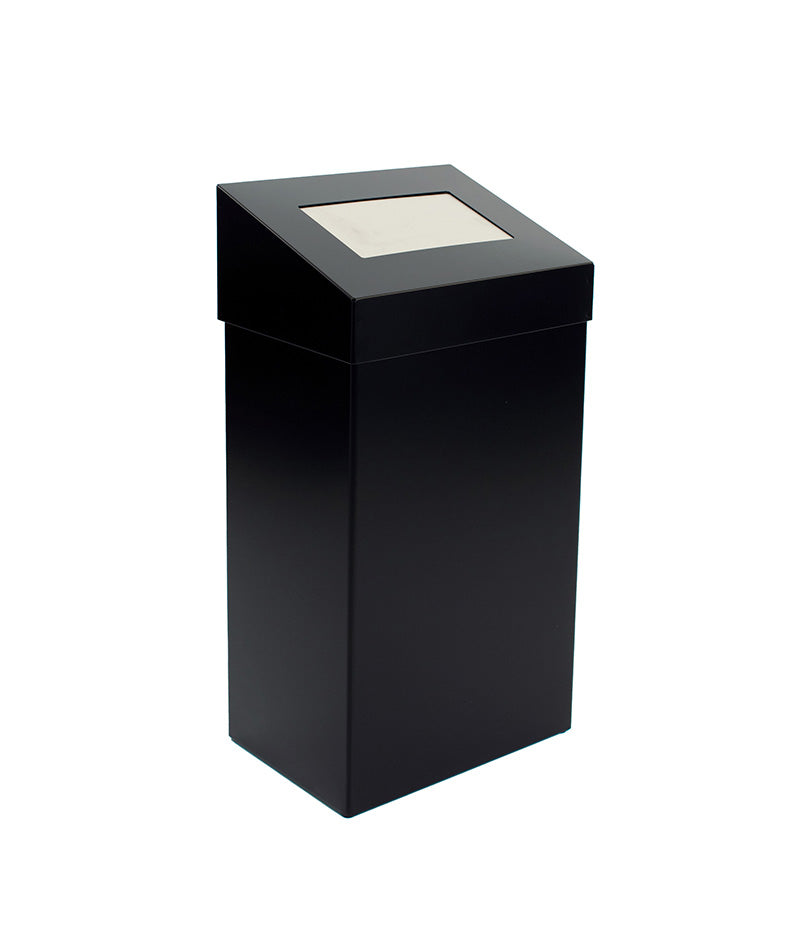 DutchDesign sanitaire afvalbak met pushklep 18 liter zwart