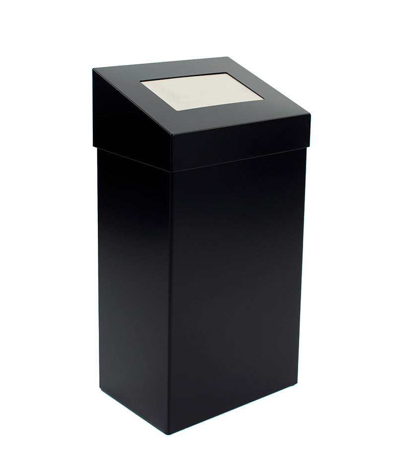 DutchDesign sanitaire afvalbak met pushklep 50 liter zwart