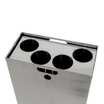 DutchDesign halve binnenbak met bekerinzet Carro 110 liter aluminium