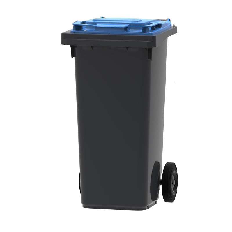 Mini-container 120 liter grijs/blauw