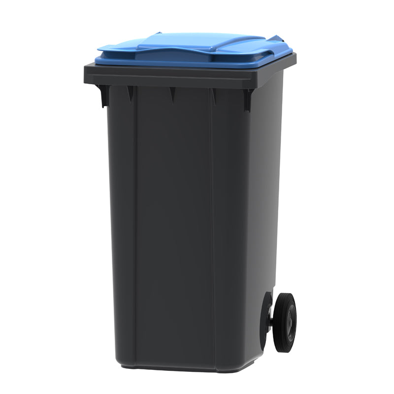 Mini-container 240 liter grijs/blauw