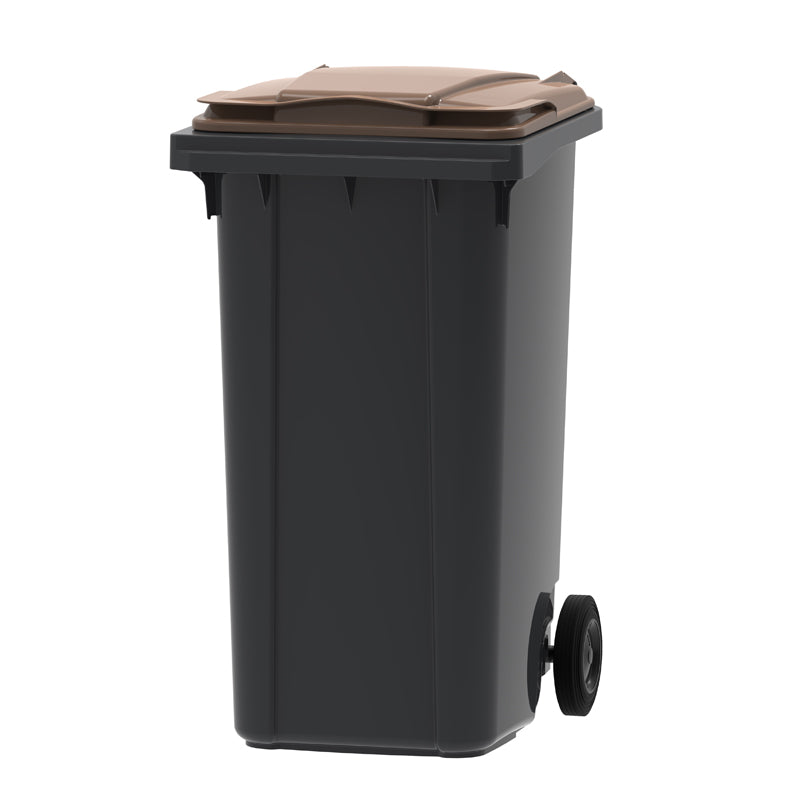 Mini-container 240 liter grijs/bruin