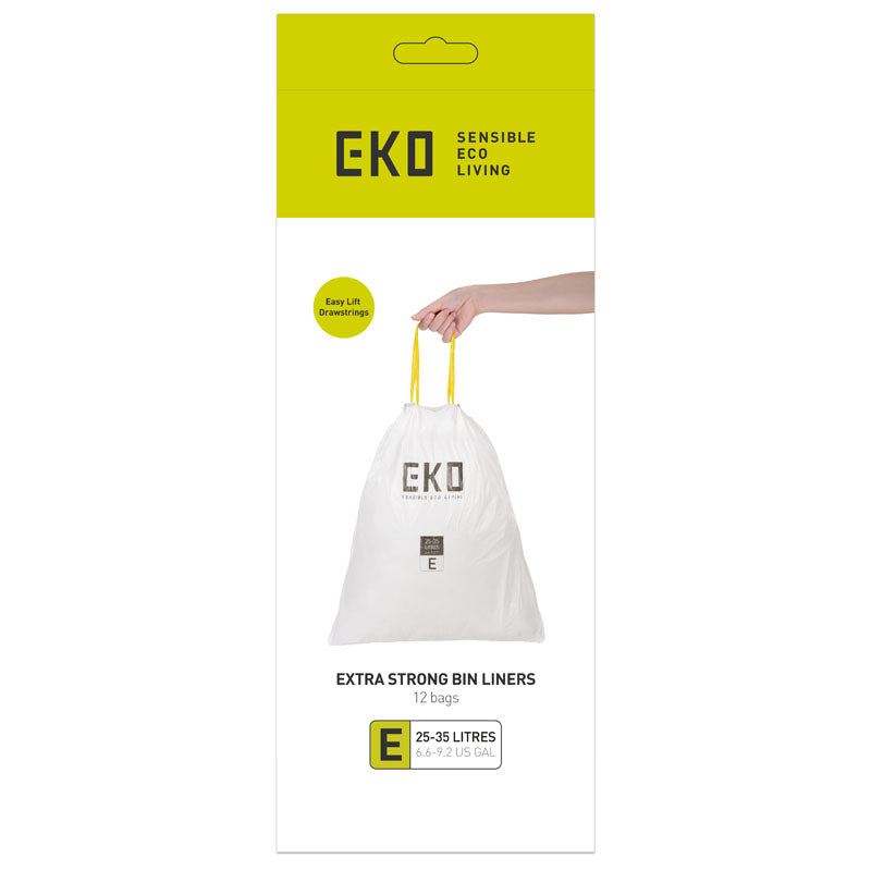 EKO afvalzakken 25-35 liter code E wit, 4 x 6 x 12 stuks