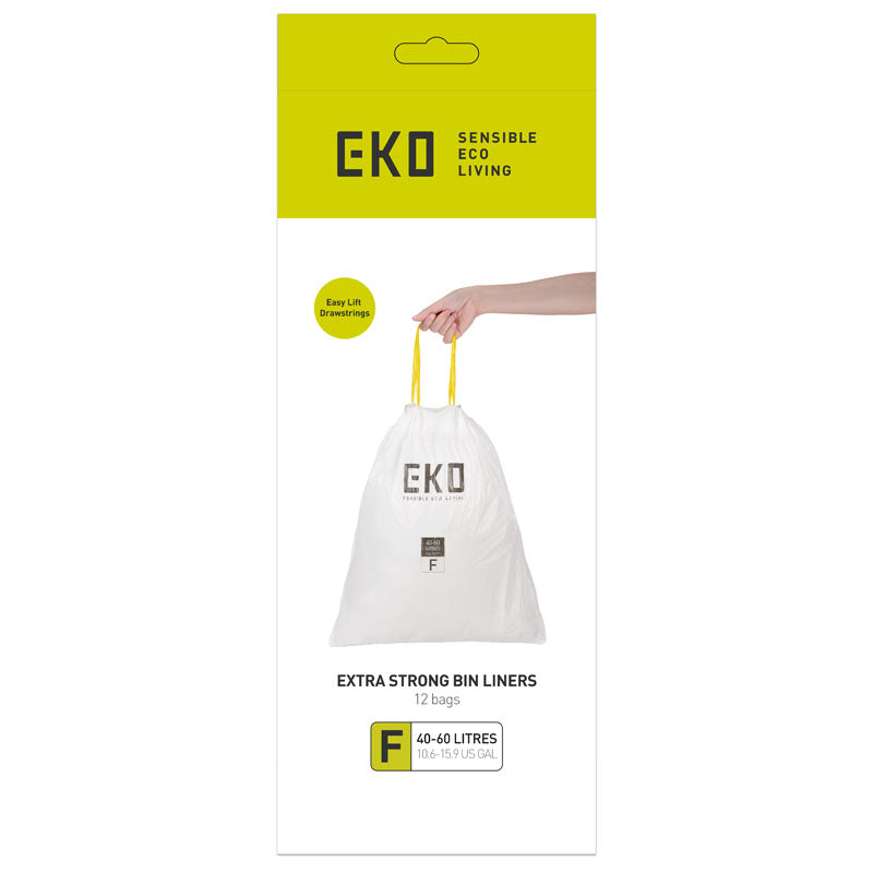 EKO afvalzakken 40-60 liter code F wit, 4 x 6 x 12 stuks