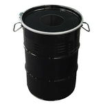 The BinBin olievat afvalbak met inwerpopening 60 liter zwart