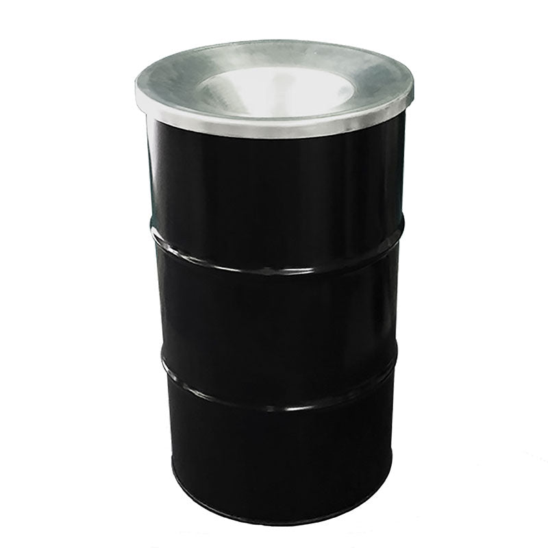 The BinBin olievat afvalbak met vlamvertragend deksel 120 liter zwart