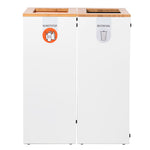 Paxa Medium Plastic 34 liter wit/bamboe/oranje