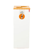 Paxa Medium bekerbak 34 liter wit/bamboe