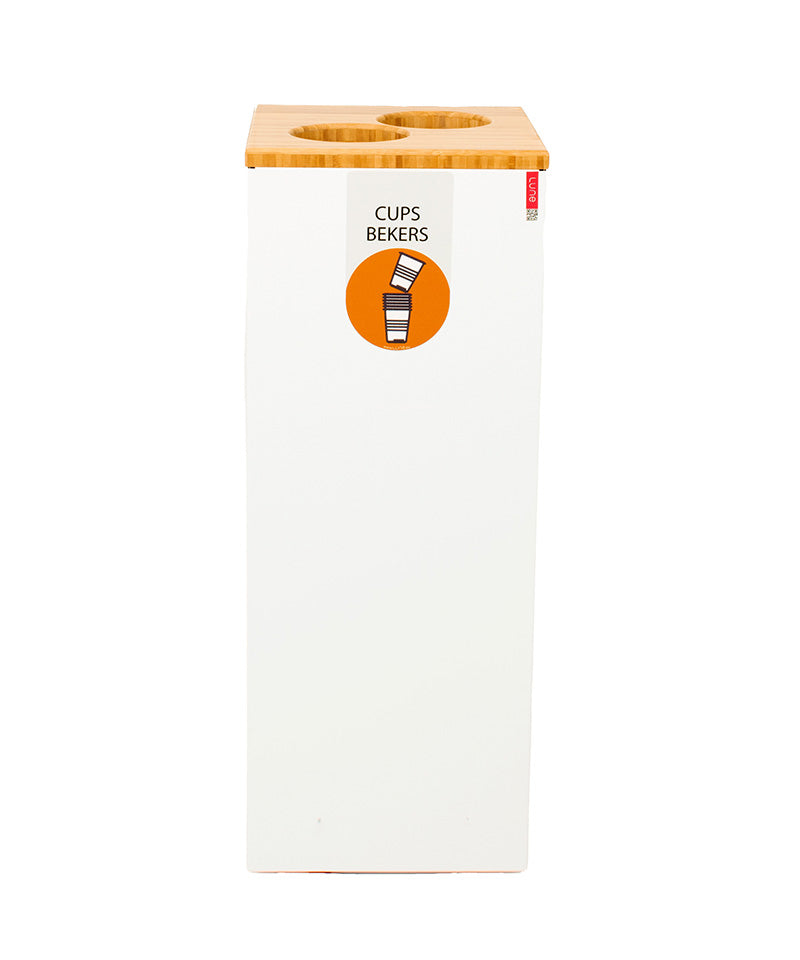 Paxa Medium bekerbak 34 liter wit/bamboe