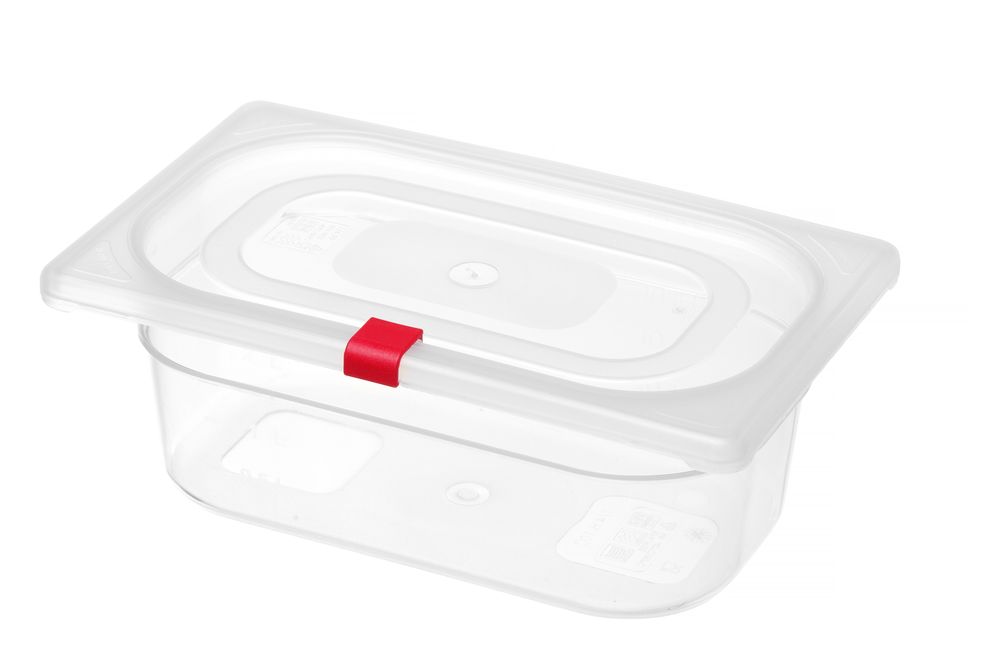 Lid clips for HACCP storage boxes