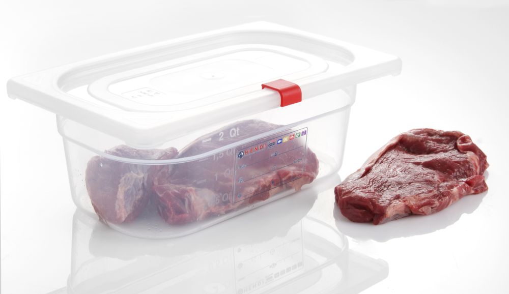 Lid clips for HACCP storage boxes