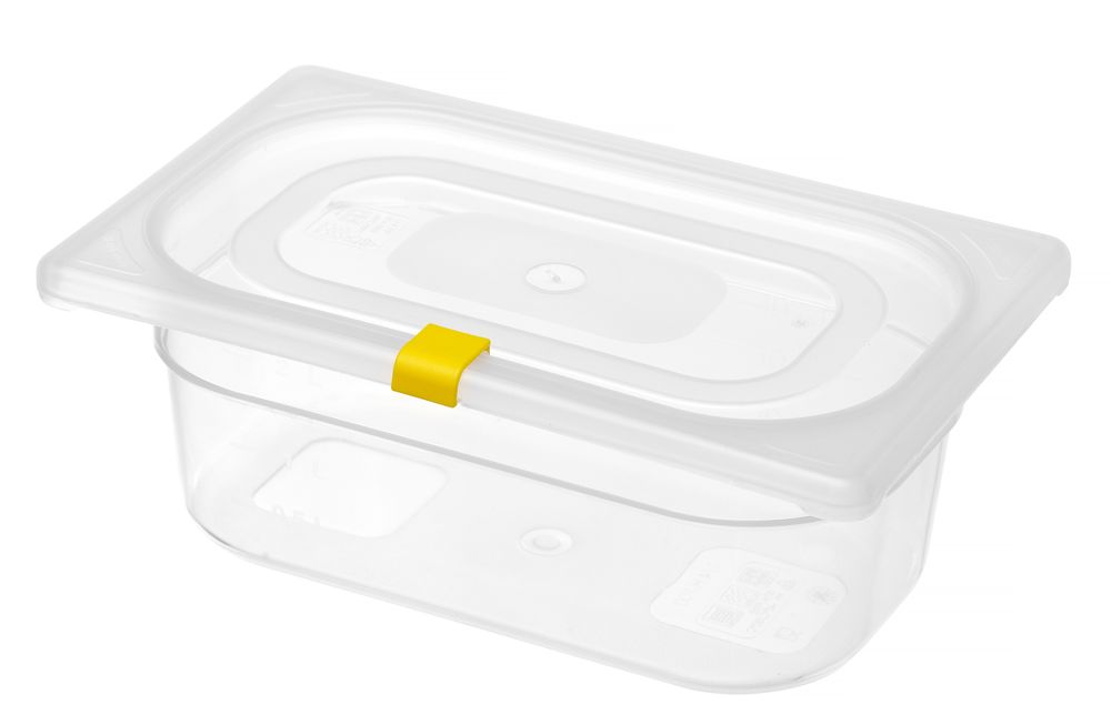 Lid clips for HACCP storage boxes