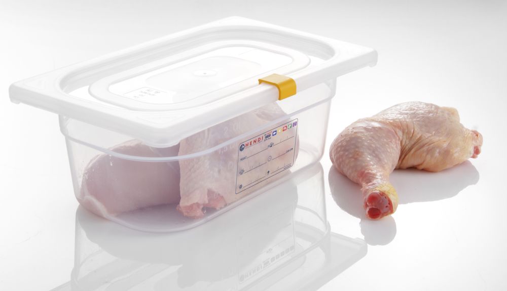 Lid clips for HACCP storage boxes