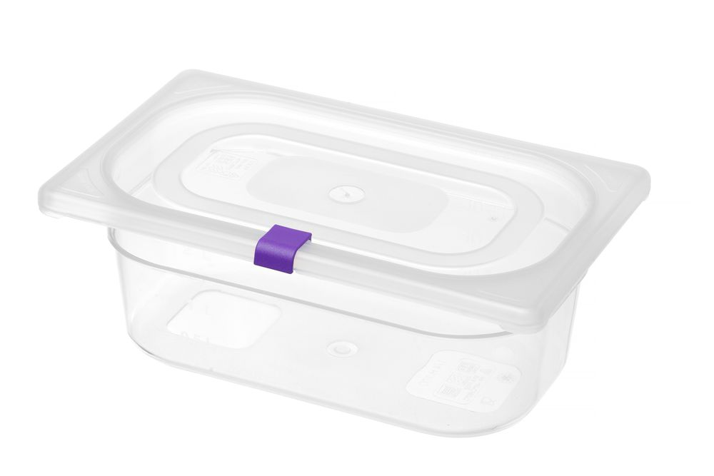Lid clips for HACCP storage boxes