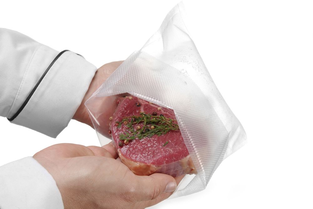 Embossed vacuum packaging bags