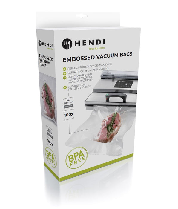 Embossed vacuum packaging bags