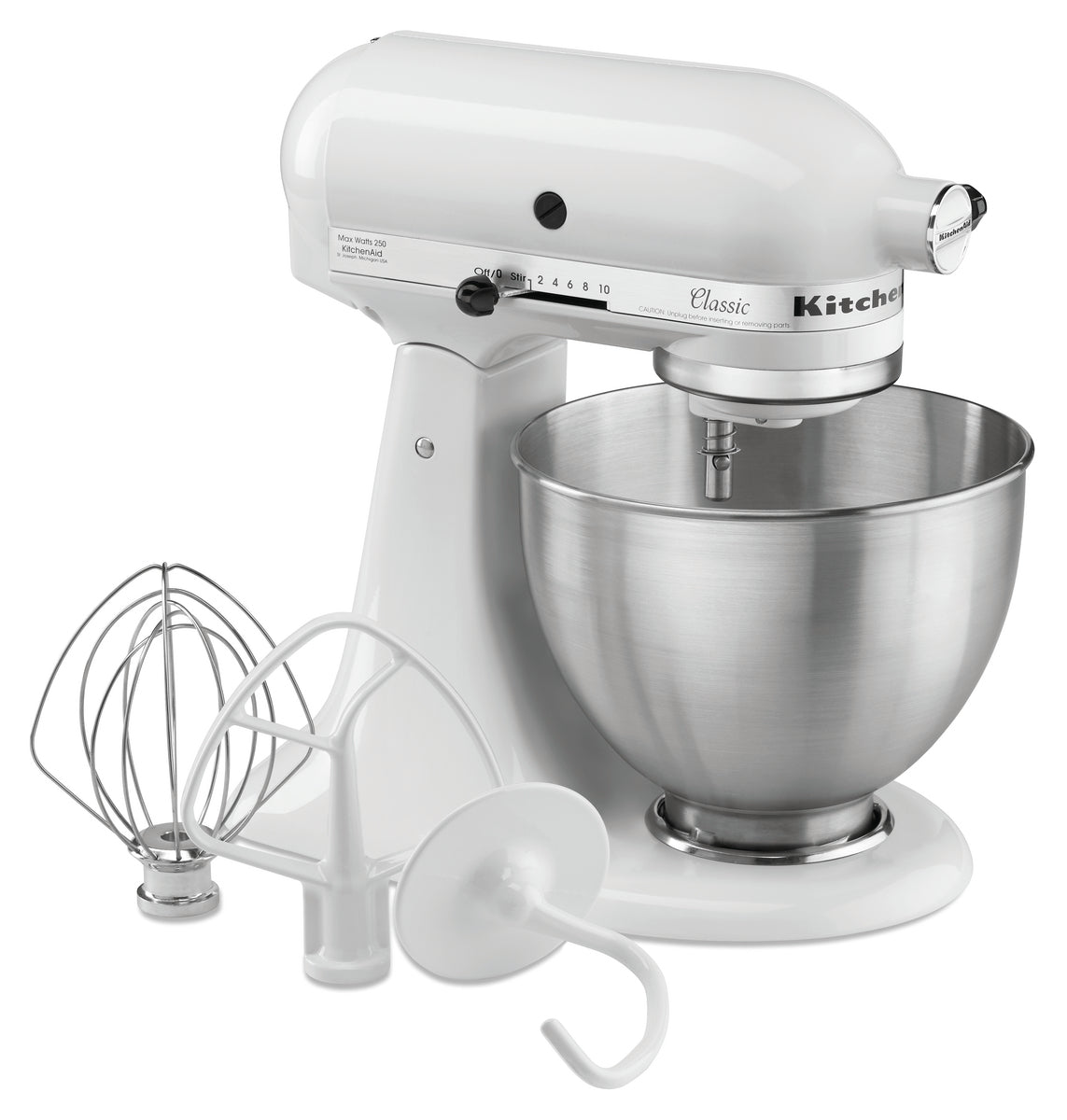 KitchenAid 5K45SSEWH, wit, 4,28L