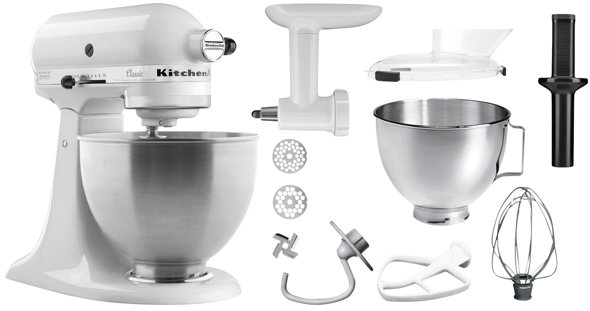 KitchenAid 5K45SSEWH, white, 4.28L