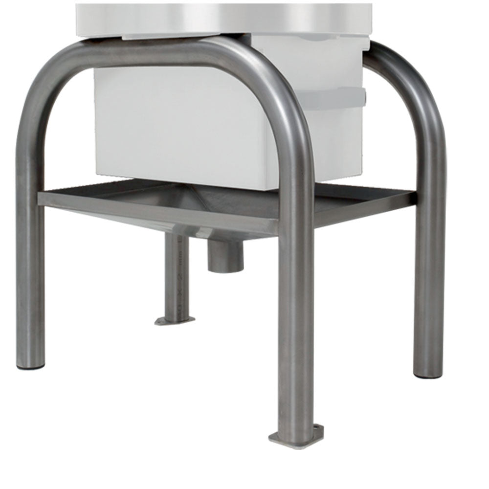 Onderstel met opvangbak voor verticale afvoer, voor 10-18 kg schilmachines en mosselreinigers, Diamond BFD-SCD