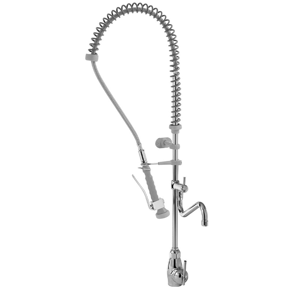 Mengkraan met handdouche, grote doorstroming 35 l/min, wandmontage 150 mm, slang 1000 mm, Diamond CW3007-S