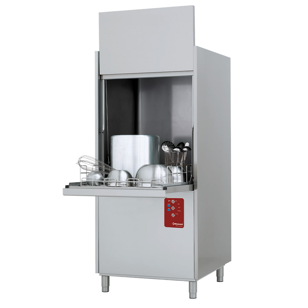 Pannenwasmachine met guillotinedeur, mand 70 x 70 cm, met Break Tank, Diamond DP7L/8P