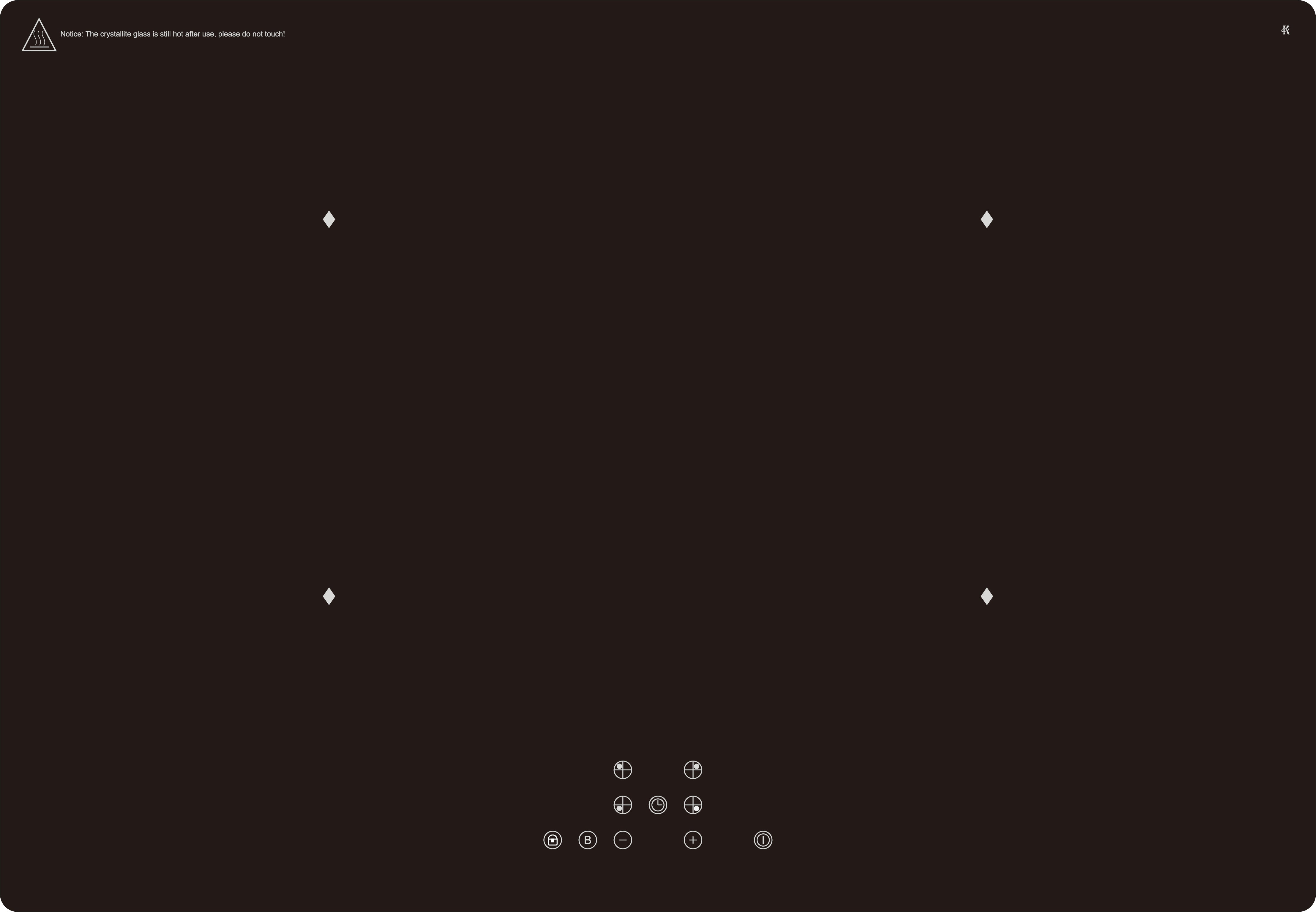 EXQUISIT EKI801-2 Kookplaat