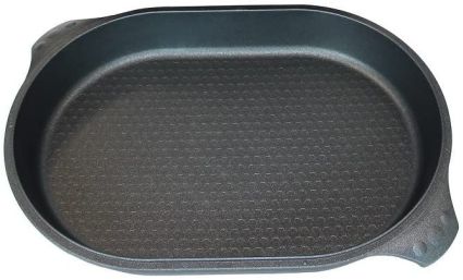 Eurolux Premium Gietijzeren Deksel ongeveer 40 x 27 cm, ongeveer 6,5 cm hoog, 3,3 L