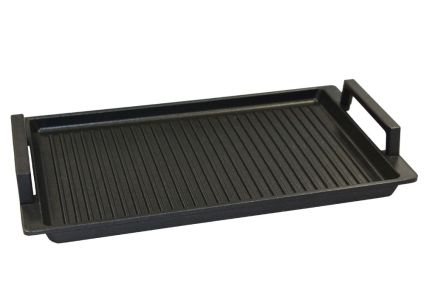 Eurolux Premium Grillplaat met handvatten 41 x 24 x 2,5 cm, geribbeld
