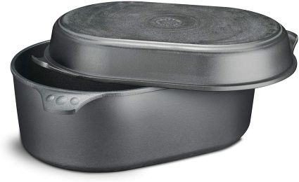 Eurolux Premium Gietijzeren Braadslede Set, ongeveer 33,5 x 23,5 cm