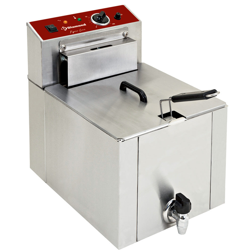 Elektrische tafelfriteuse S-POWER 12 liter met aftapkraan, Diamond F12TR/SP