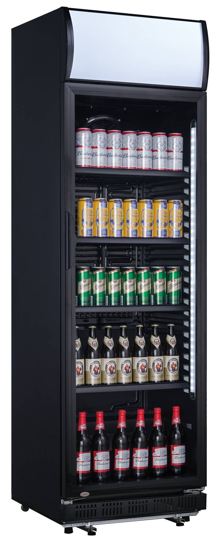 Exquisit ELDC400.3XLBL Horeca Glasdeurkoelkast 347 Liter Zwart
