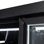 Vrieskast 4 glasdeuren zwart JDE-2025F BL