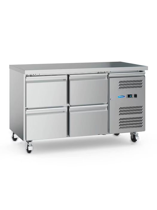 Koelwerkbank - 136 cm - 2 Deuren