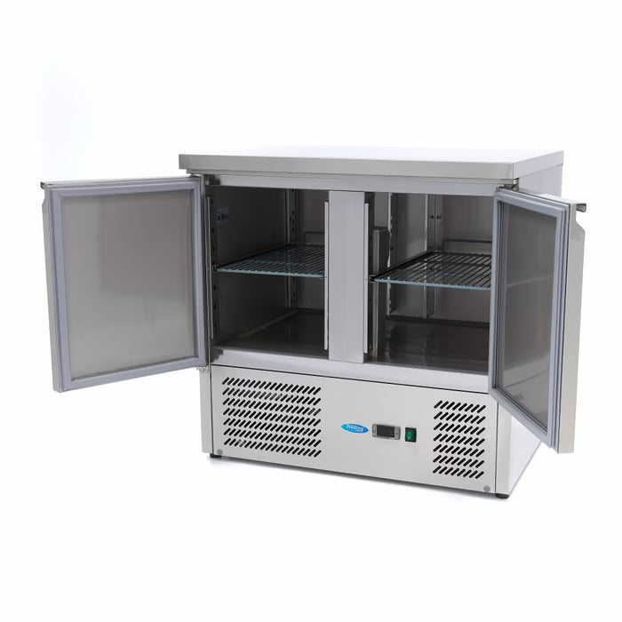 Koelwerkbank - 90 cm - 2 Deuren