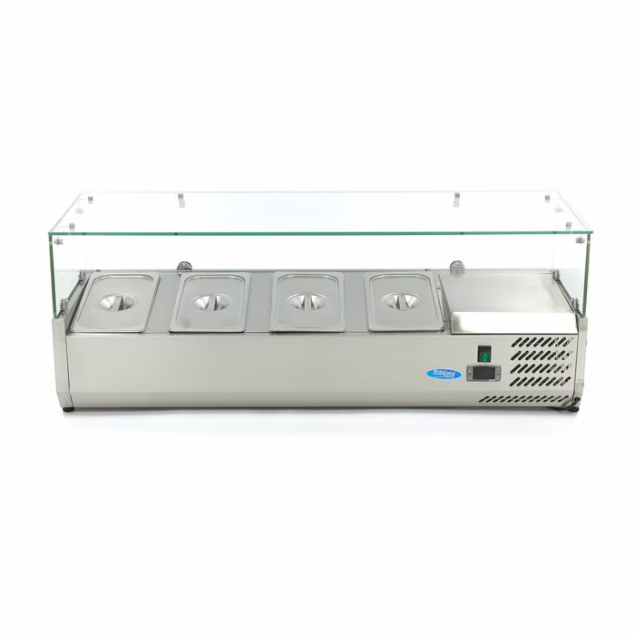 Opzetkoelvitrine - 120 cm - 4 x 1/3 GN Bakken