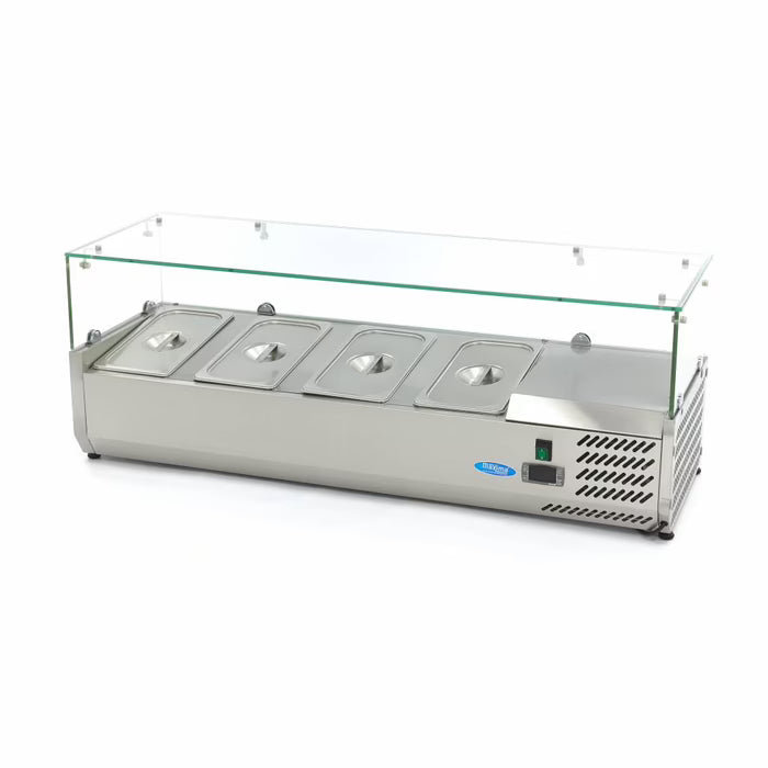 Opzetkoelvitrine - 120 cm - 4 x 1/3 GN Bakken