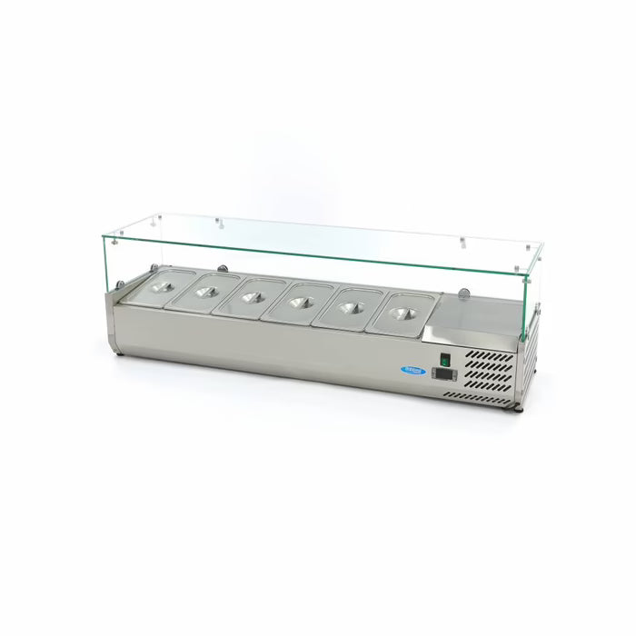 Opzetkoelvitrine - 140 cm - 6 x 1/3 GN Bakken