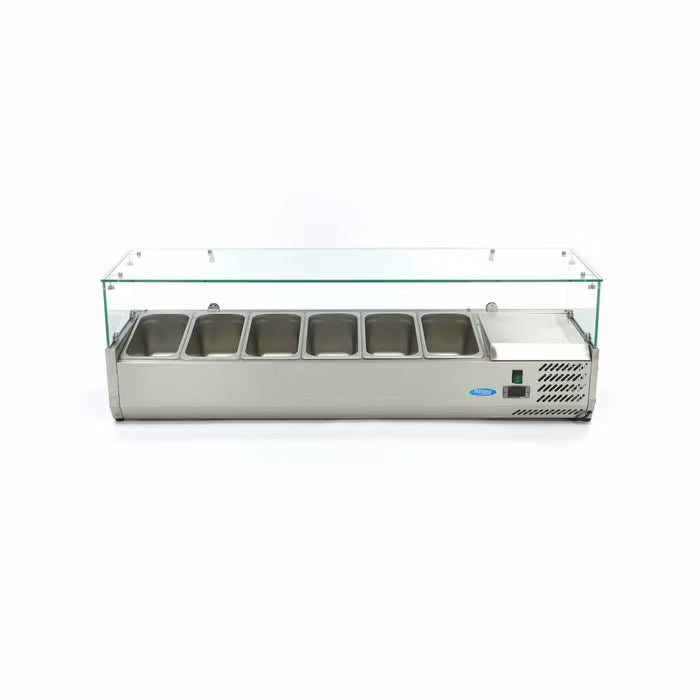Opzetkoelvitrine - 140 cm - 6 x 1/3 GN Bakken