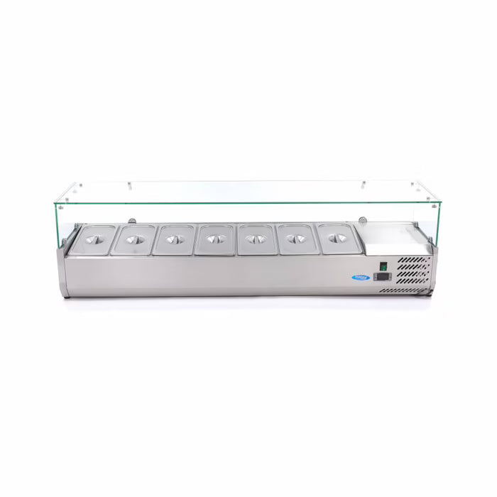 Opzetkoelvitrine - 160 cm - 7 x 1/3 GN Bakken