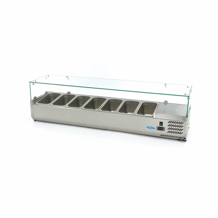 Opzetkoelvitrine - 160 cm - 7 x 1/3 GN Bakken