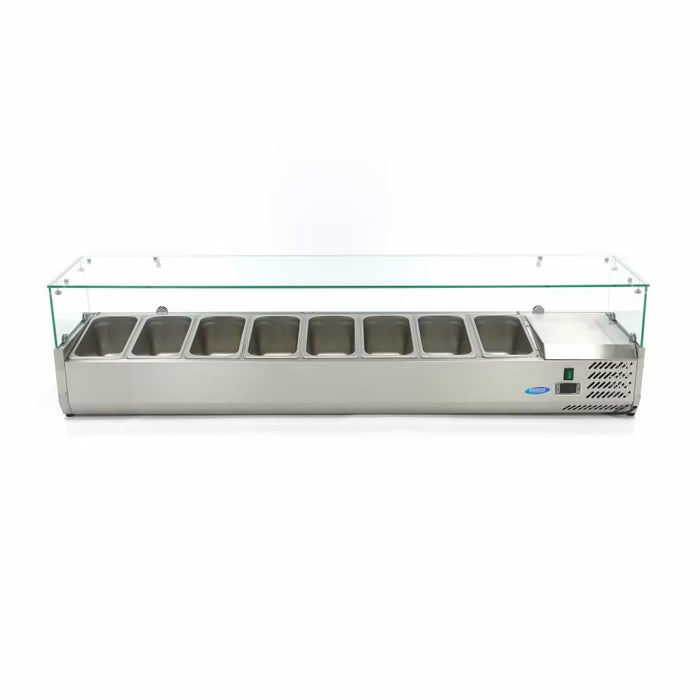Opzetkoelvitrine - 180 cm - 8 x 1/3 GN Bakken