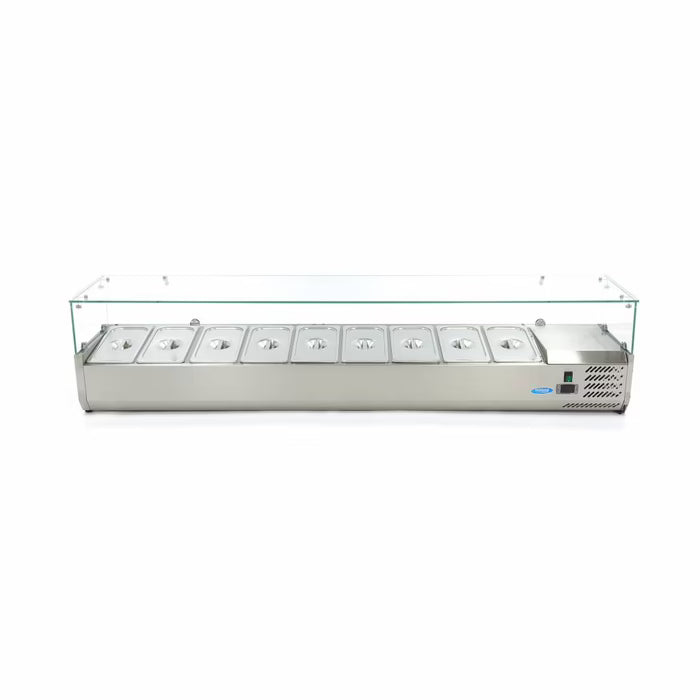 Opzetkoelvitrine - 200 cm - 9 x 1/3 GN Bakken
