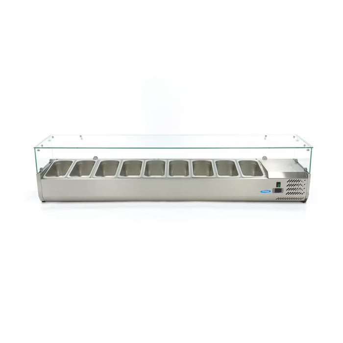 Opzetkoelvitrine - 200 cm - 9 x 1/3 GN Bakken