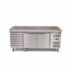 Pizzawerkbank - 202 cm - 2 Deuren - 5 x 1/6 GN - 7 Laden
