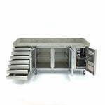 Pizzawerkbank - 202 cm - 2 Deuren - 5 x 1/6 GN - 7 Laden