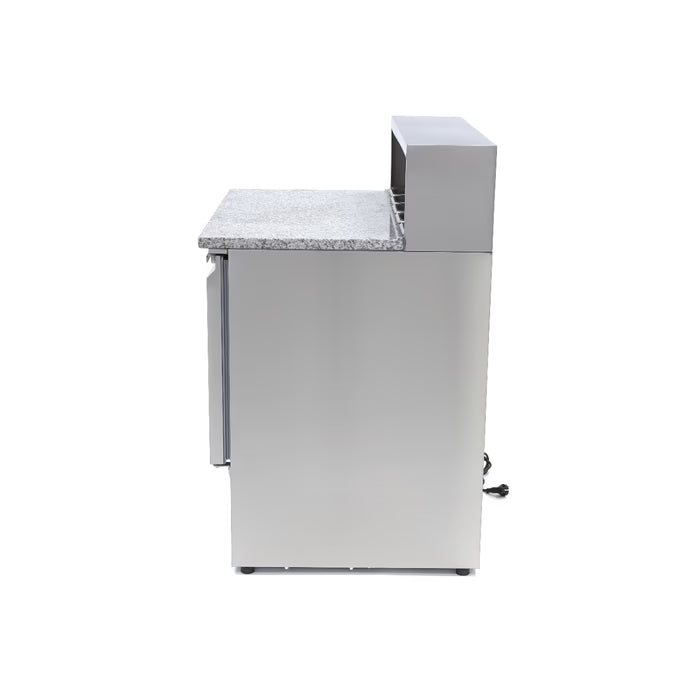 Pizzawerkbank - 90 cm - 2 Deuren - 5 x 1/6 GN - incl. RVS Afdekking