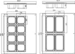 Saladette - 67 L - Tafelmodel - 8 x 1/6 GN